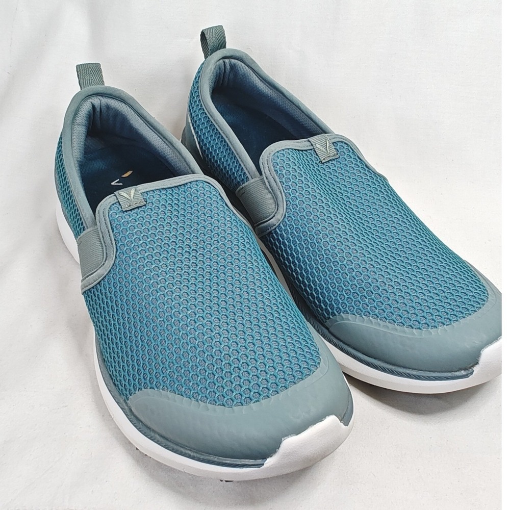 Vionic Julianna Sneakers Teal Blue Mesh Slip On Walking Shoes 9.5